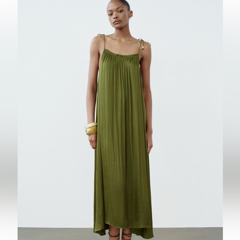 Zara beat it satin effect dress . *nwt*
